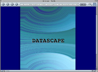 markus koeck / arbeiten / 1998 / datascape, Startbildschirm